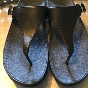 FitFlops in black leather